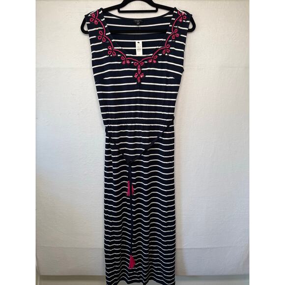 Talbots Dresses & Skirts - Talbots Nautical Stripe Jersey Maxi Dress, Navy/White, Size X - NEW!